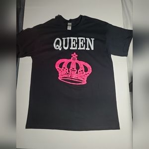 Black tshirt short sleeve "Queen"